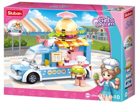 Sluban Girl's Hamburger Car 154τεμ M38- B0993B