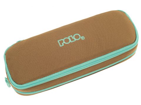 Polo Κασετίνα Οβάλ Pencil Case Duo Box 2024 Καφέ 937004-7858