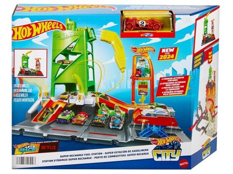 Mattel Hot Wheels City Super Recharge Fuel Station HTN79