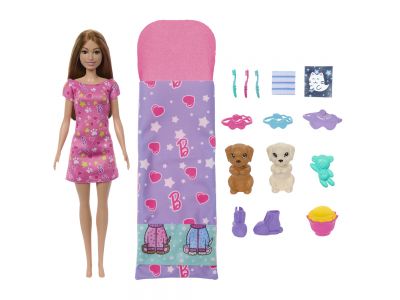 Mattel Barbie Sleepover Με Κουταβάκια HXN01