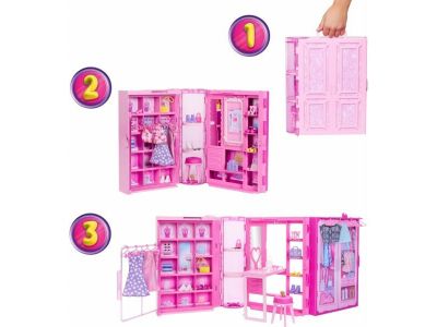 Mattel Barbie Δωμάτιο Μόδας Με Αξεσουάρ Για Κούκλα Ντουλάπα Κούκλας HXD59