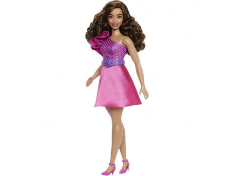 Mattel Barbie Fashionistas Fashionistas Κούκλα 225, Brown Hair, Pink Sparkly Dress, 65Th Anniversary FBR37 / HRH22