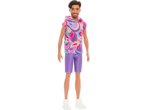 Mattel Barbie Ken Fashionistas Doll Fashionistas Κούκλα 227 With Outfit Inspired By The Totally Hair Look, Brunette With Short Beard & DWK44 / HRH26